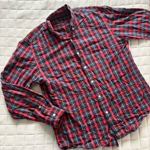 J. Crew Men’s Red and Blue Checkered Shirt